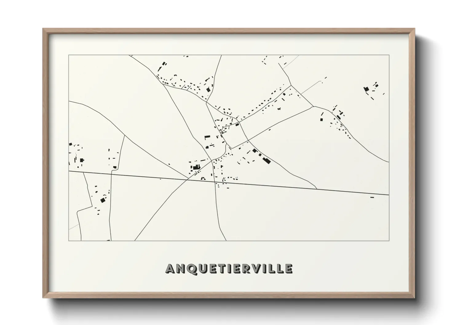 Une affiche de carte sur Anquetierville
