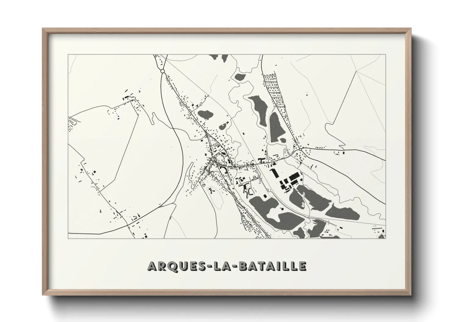 Une affiche de carte sur Arques-la-Bataille