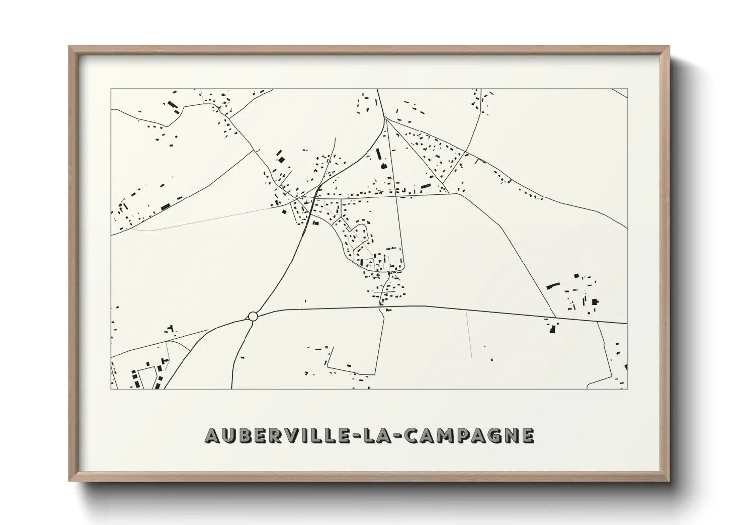 Une affiche de carte sur Auberville-la-Campagne
