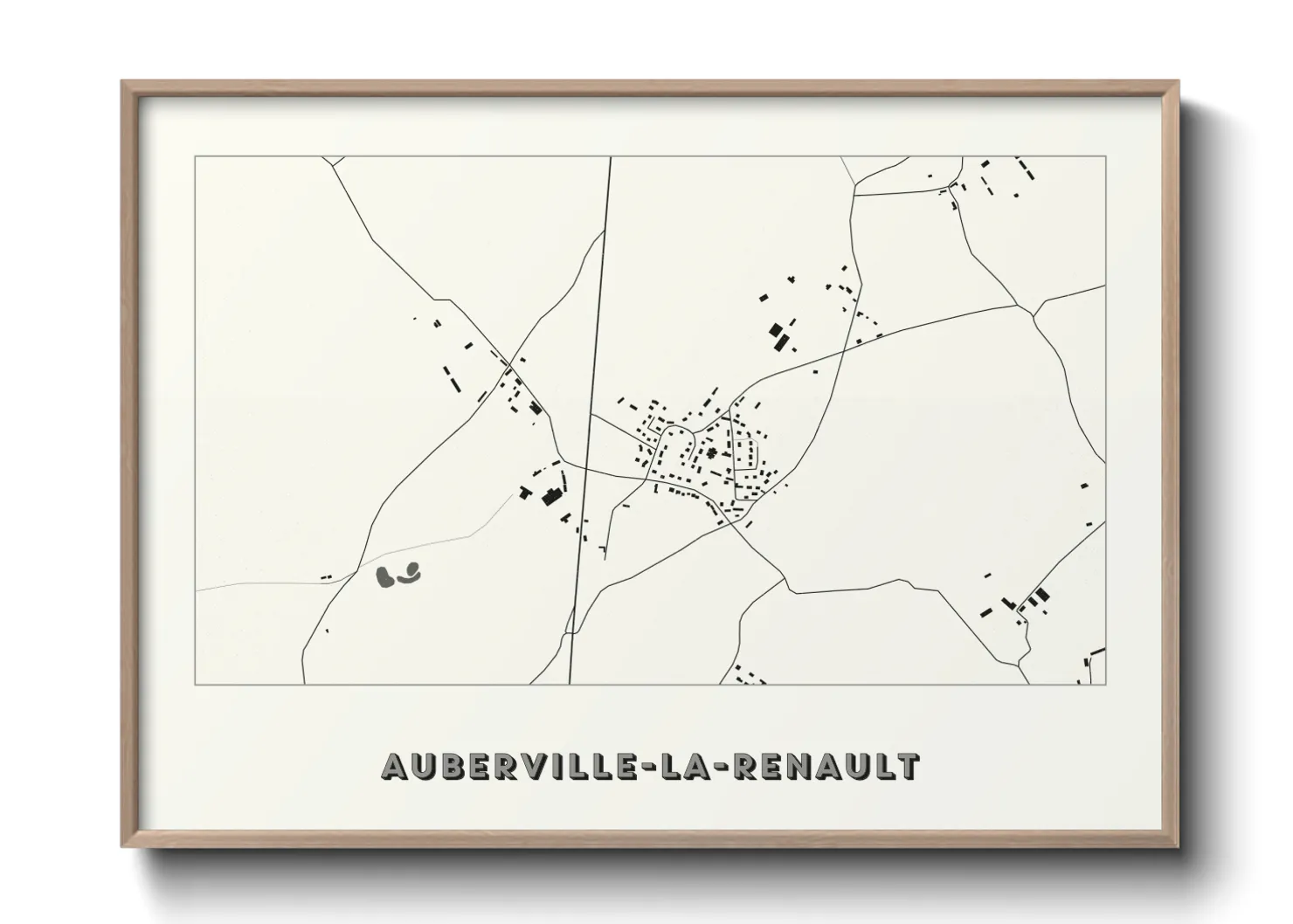 Une affiche de carte sur Auberville-la-Renault