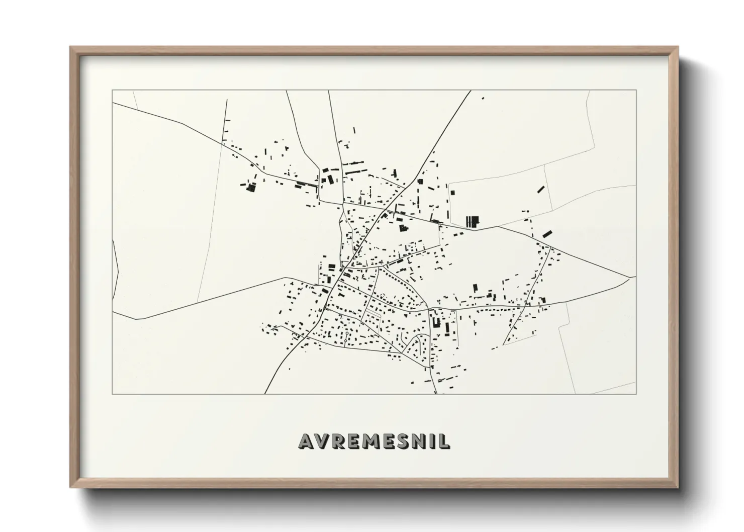Une affiche de carte sur Avremesnil