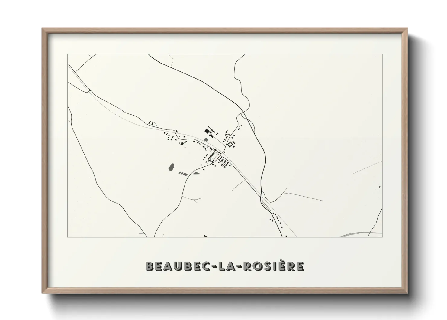 Une affiche de carte sur Beaubec-la-Rosière