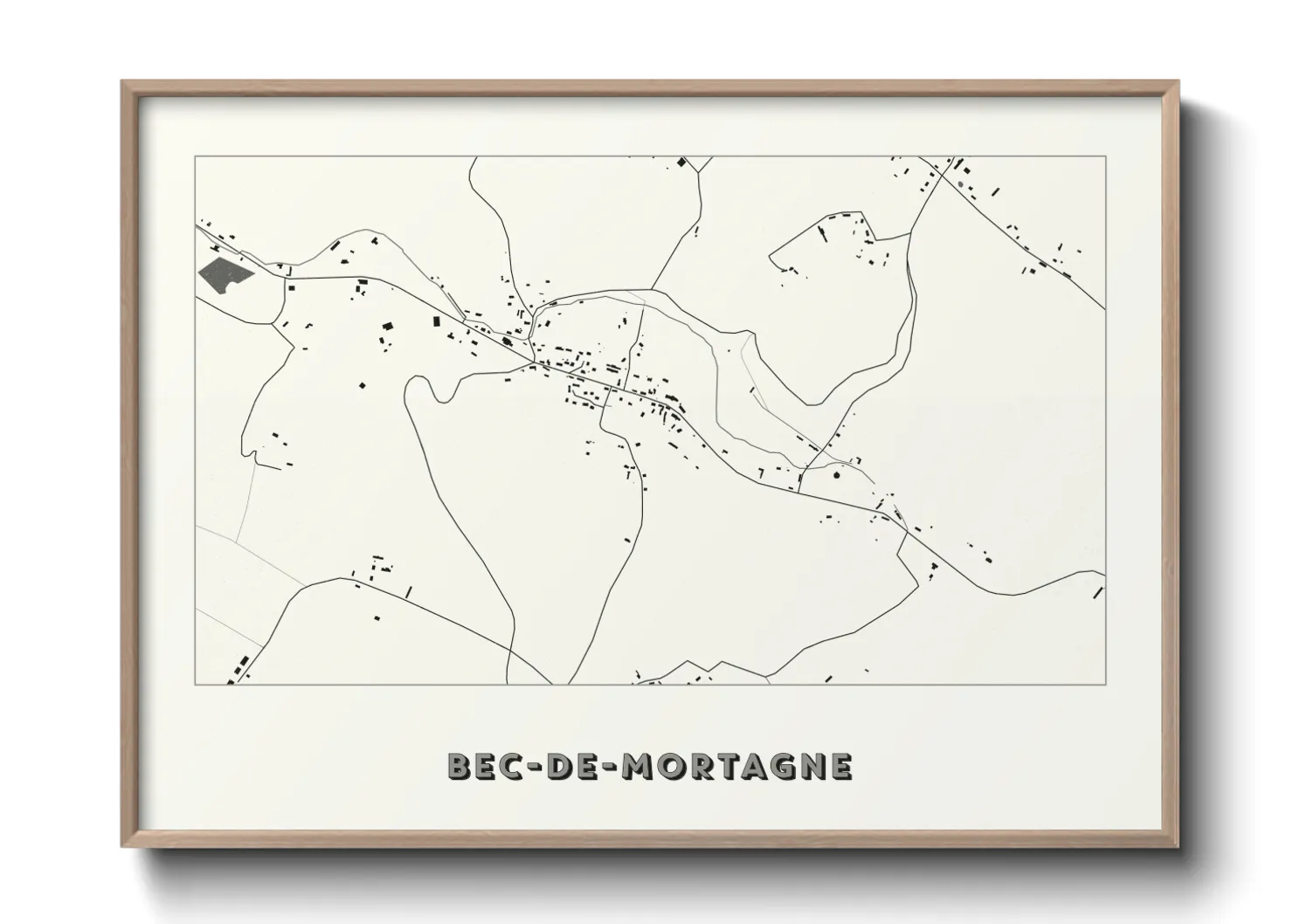 Une affiche de carte sur Bec-de-Mortagne