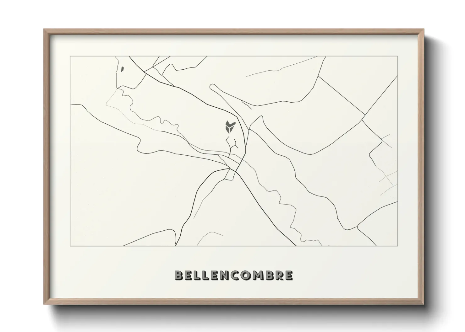 Une affiche de carte sur Bellencombre