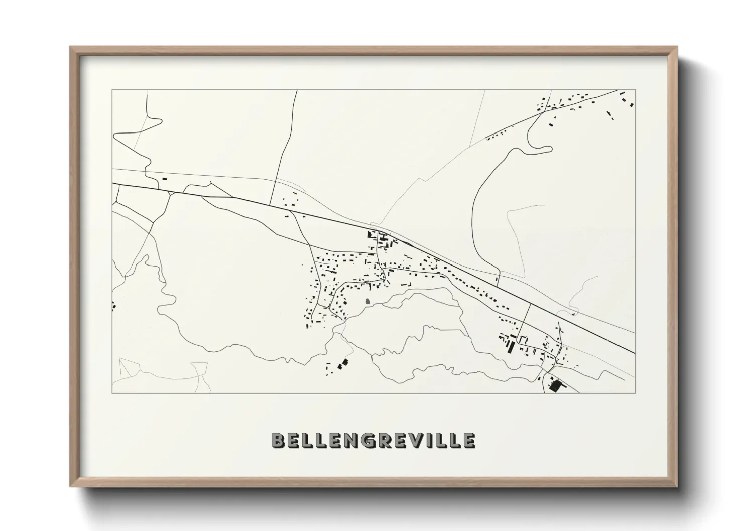 Une affiche de carte sur Bellengreville