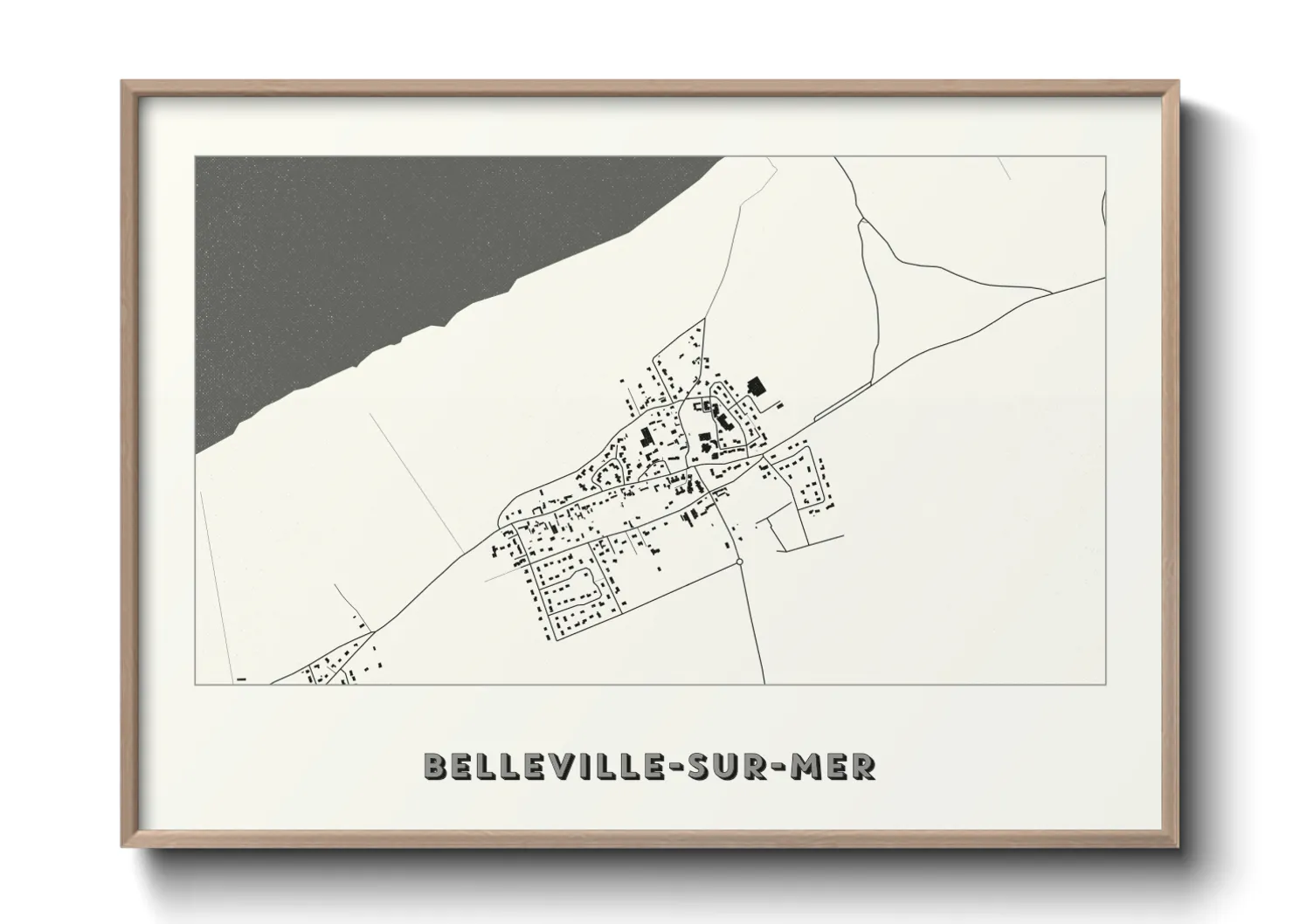 Une affiche de carte sur Belleville-sur-Mer