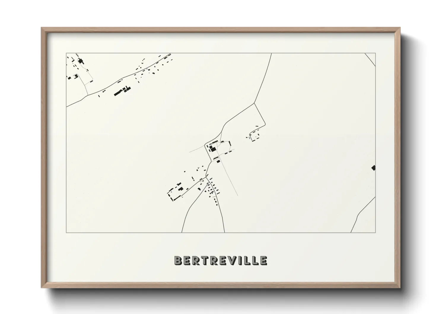 Une affiche de carte sur Bertreville