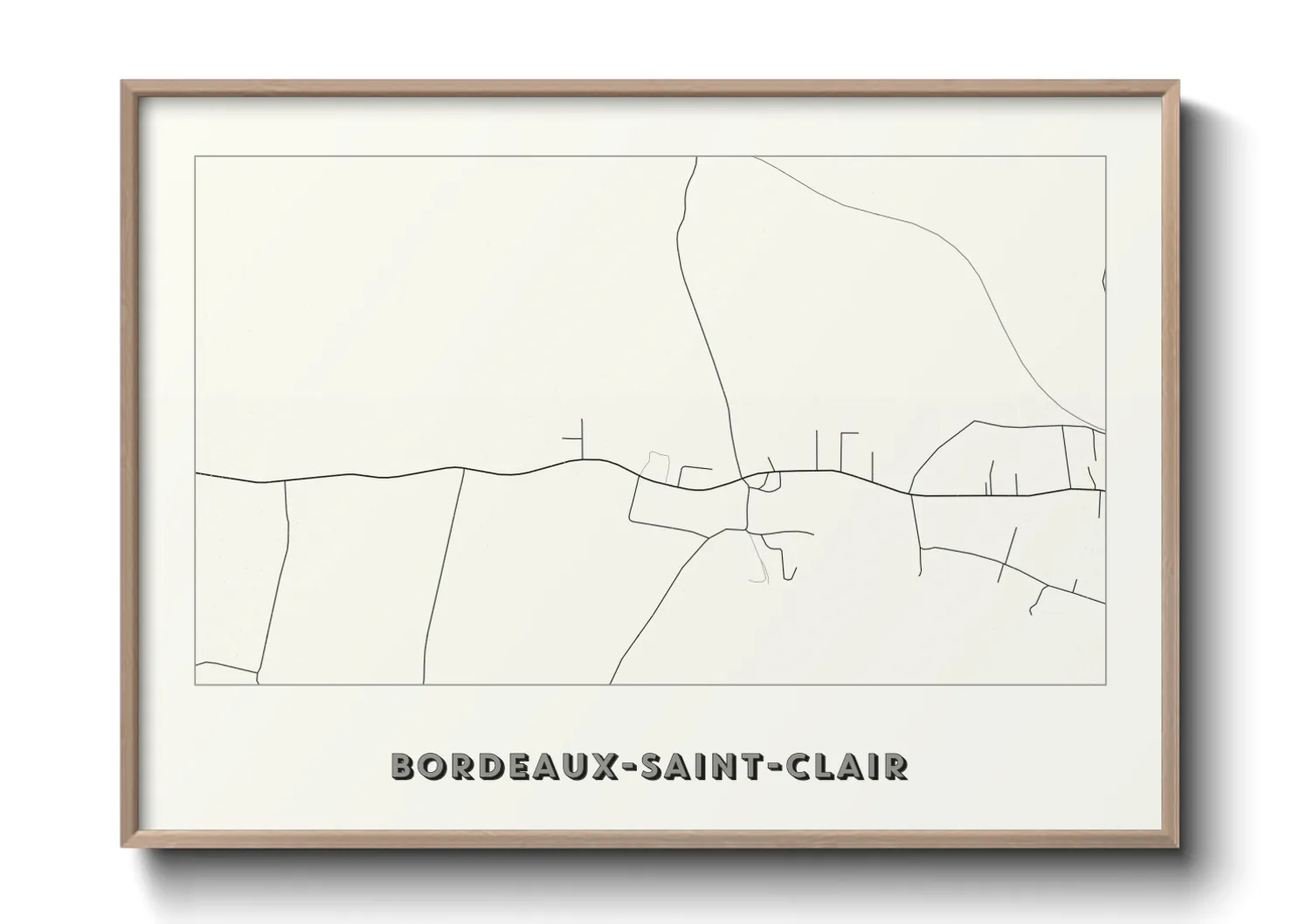 Une affiche de carte sur Bordeaux-Saint-Clair