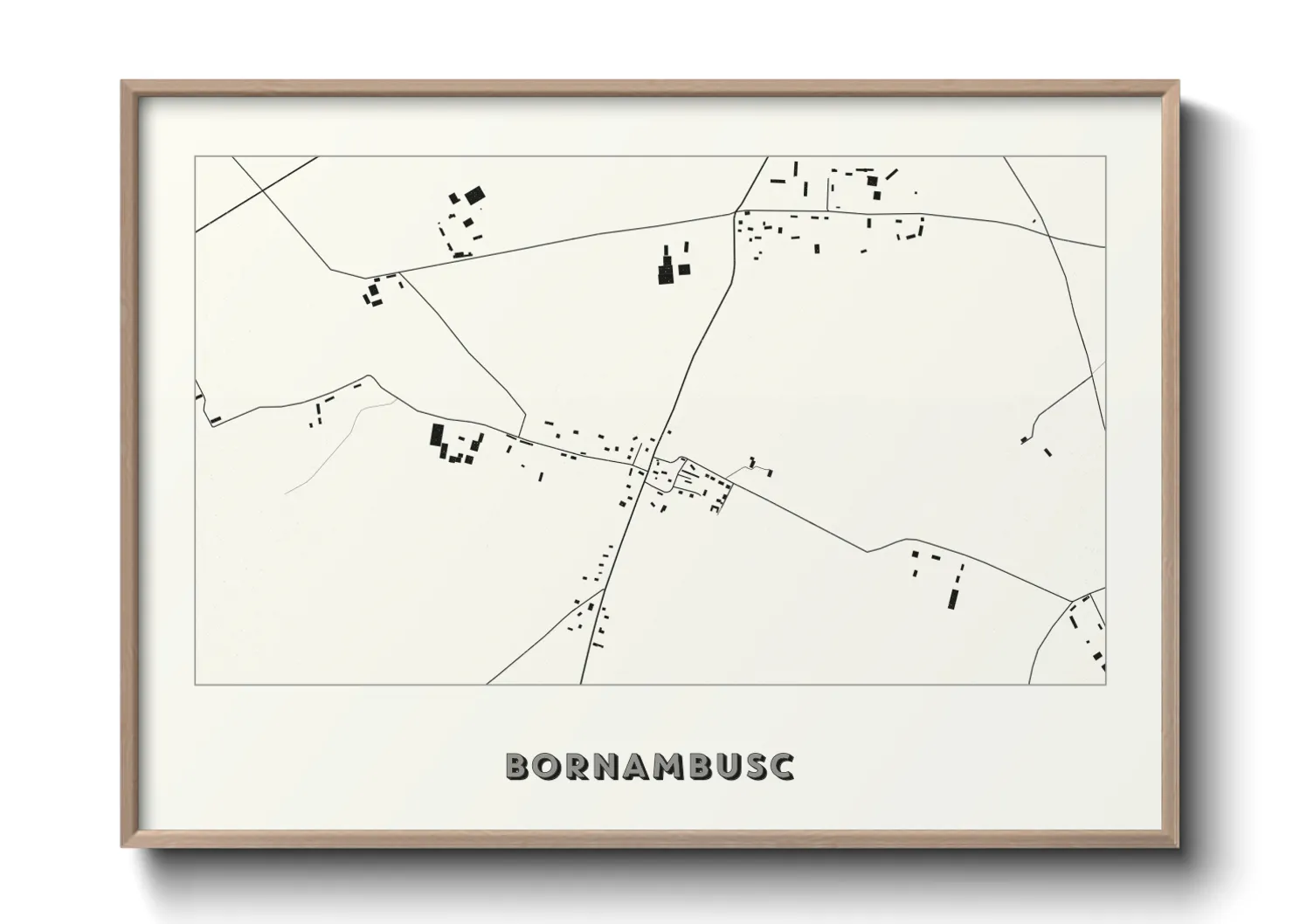 Une affiche de carte sur Bornambusc