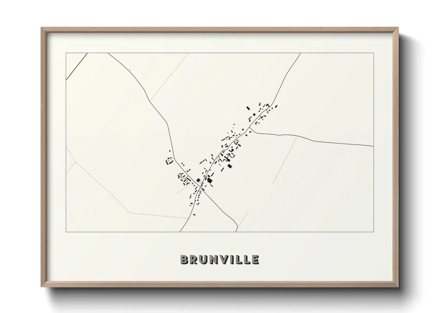 Une affiche de carte sur Brunville