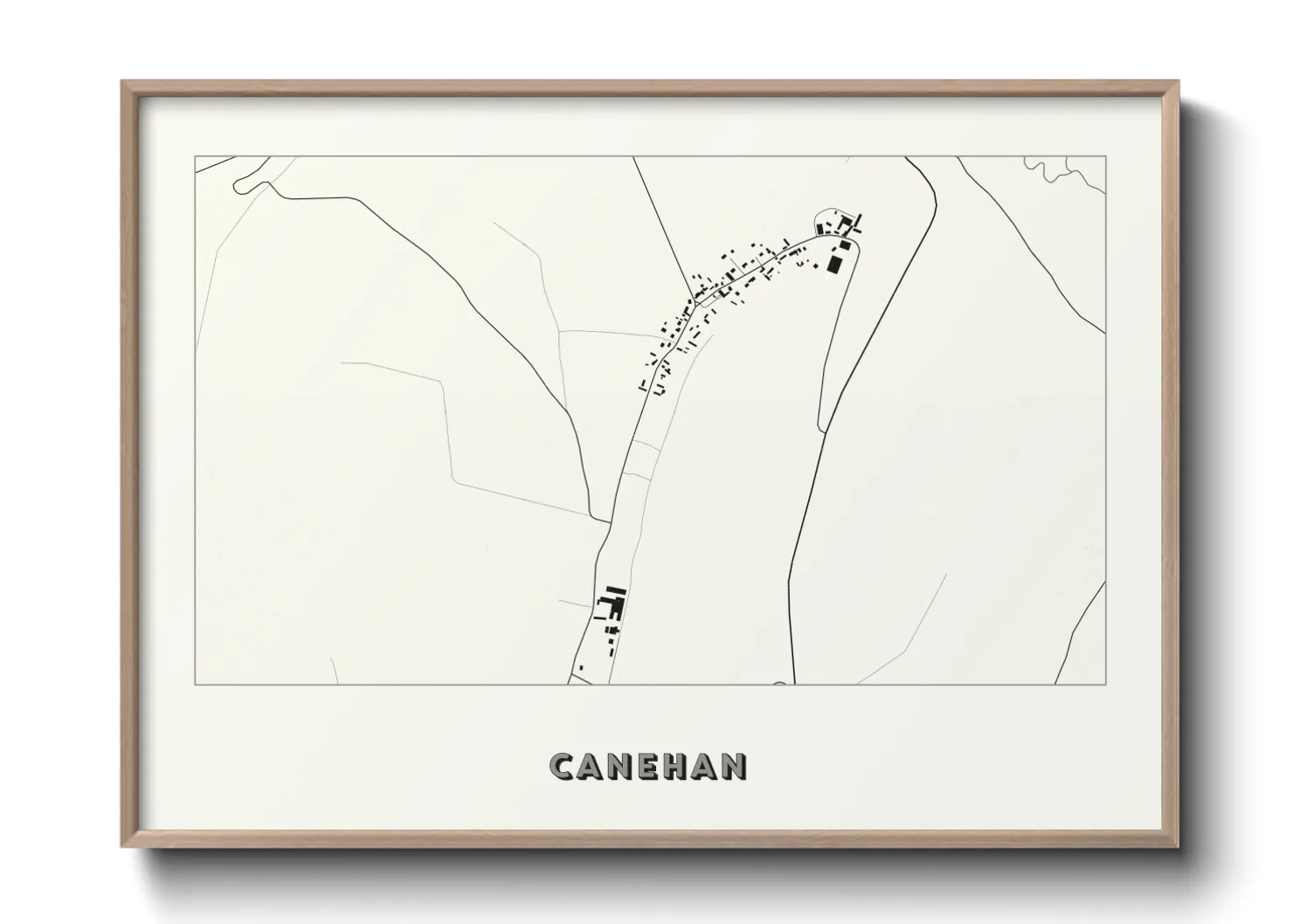 Une affiche de carte sur Canehan