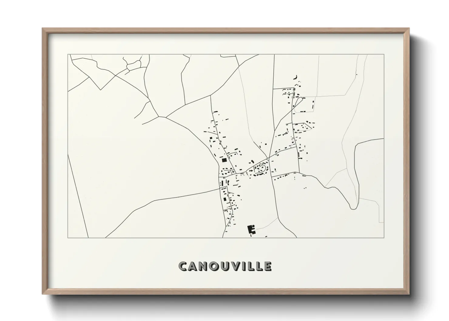 Une affiche de carte sur Canouville