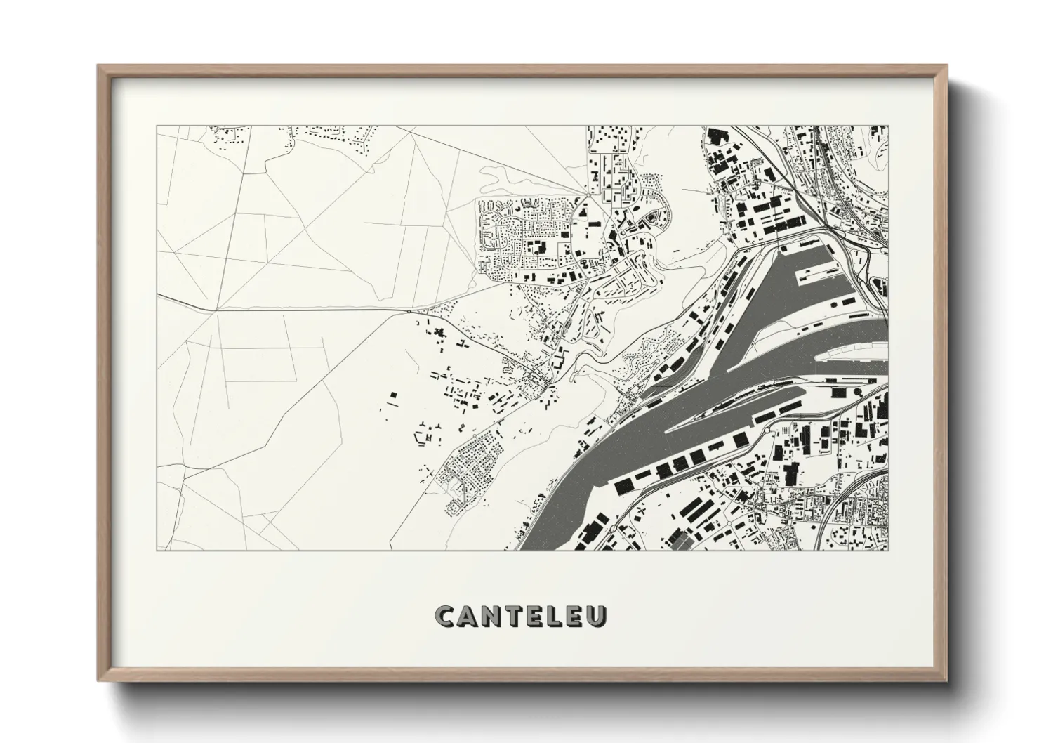Une affiche de carte sur Canteleu