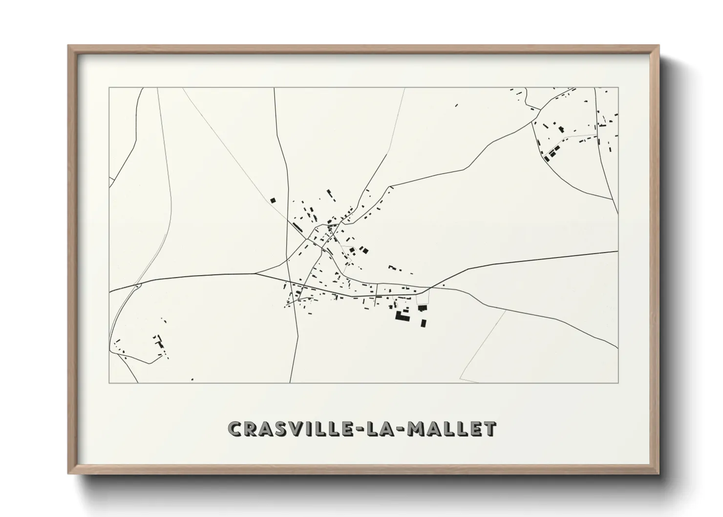 Une affiche de carte sur Crasville-la-Mallet