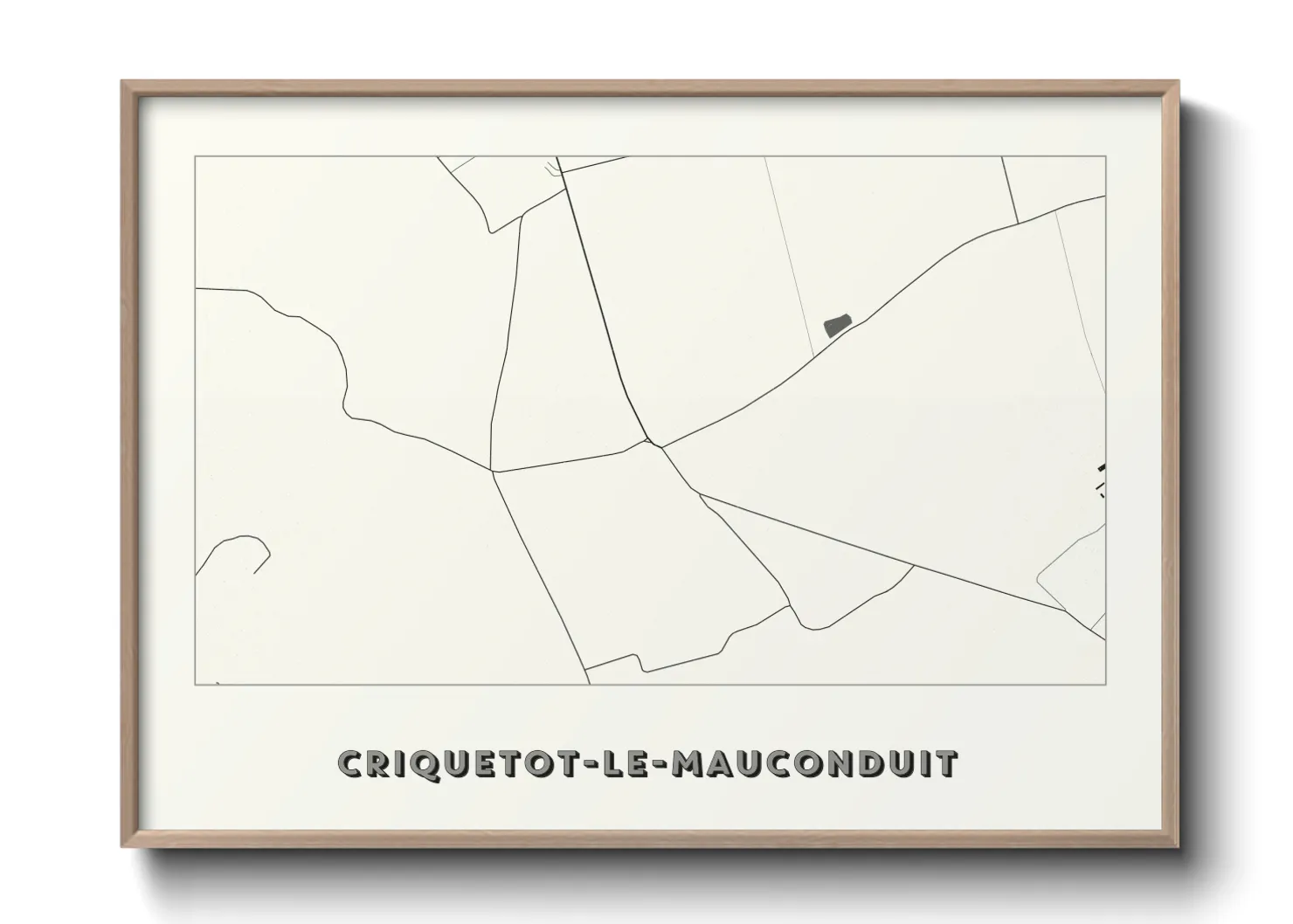 Une affiche de carte sur Criquetot-le-Mauconduit