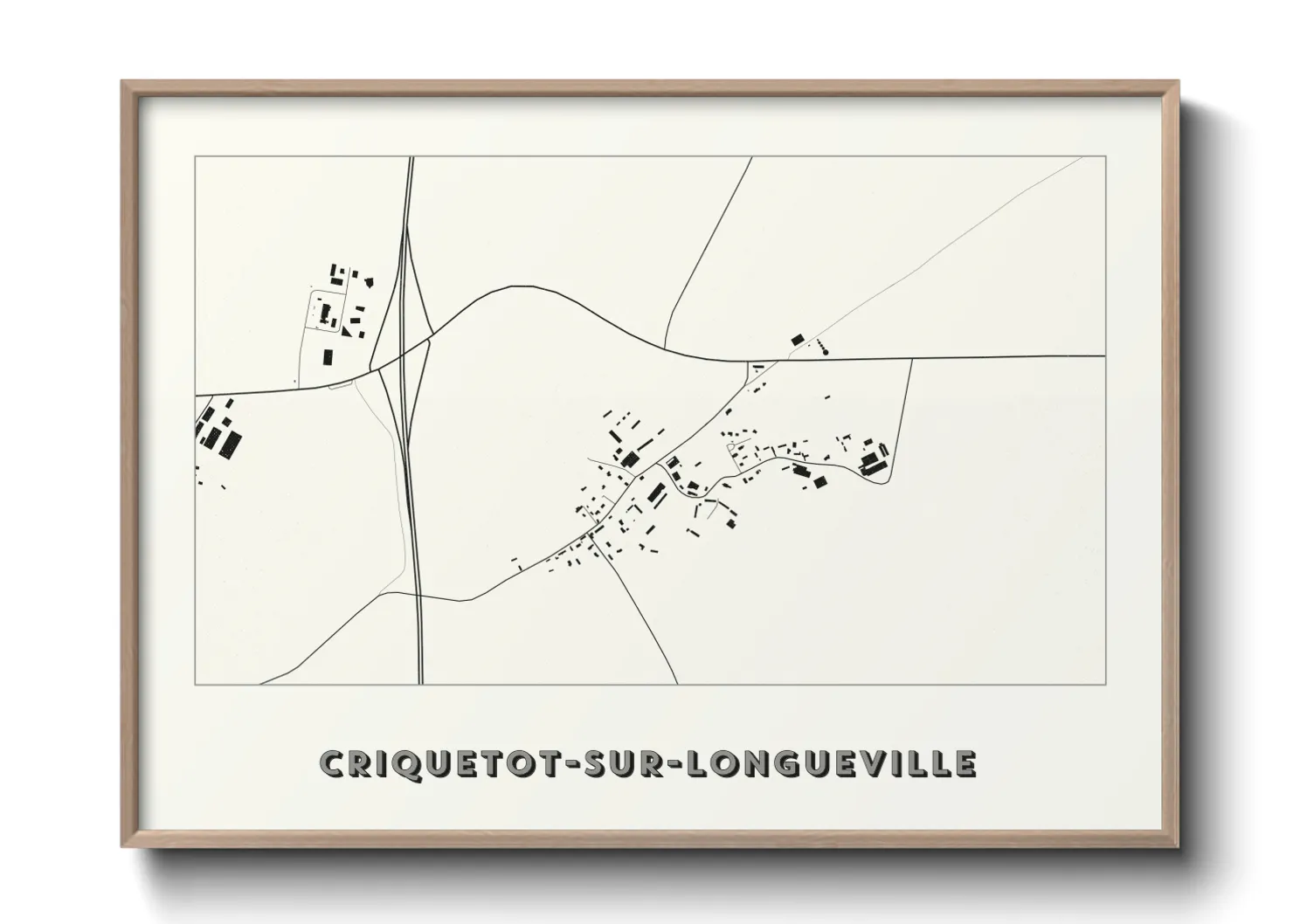 Une affiche de carte sur Criquetot-sur-Longueville