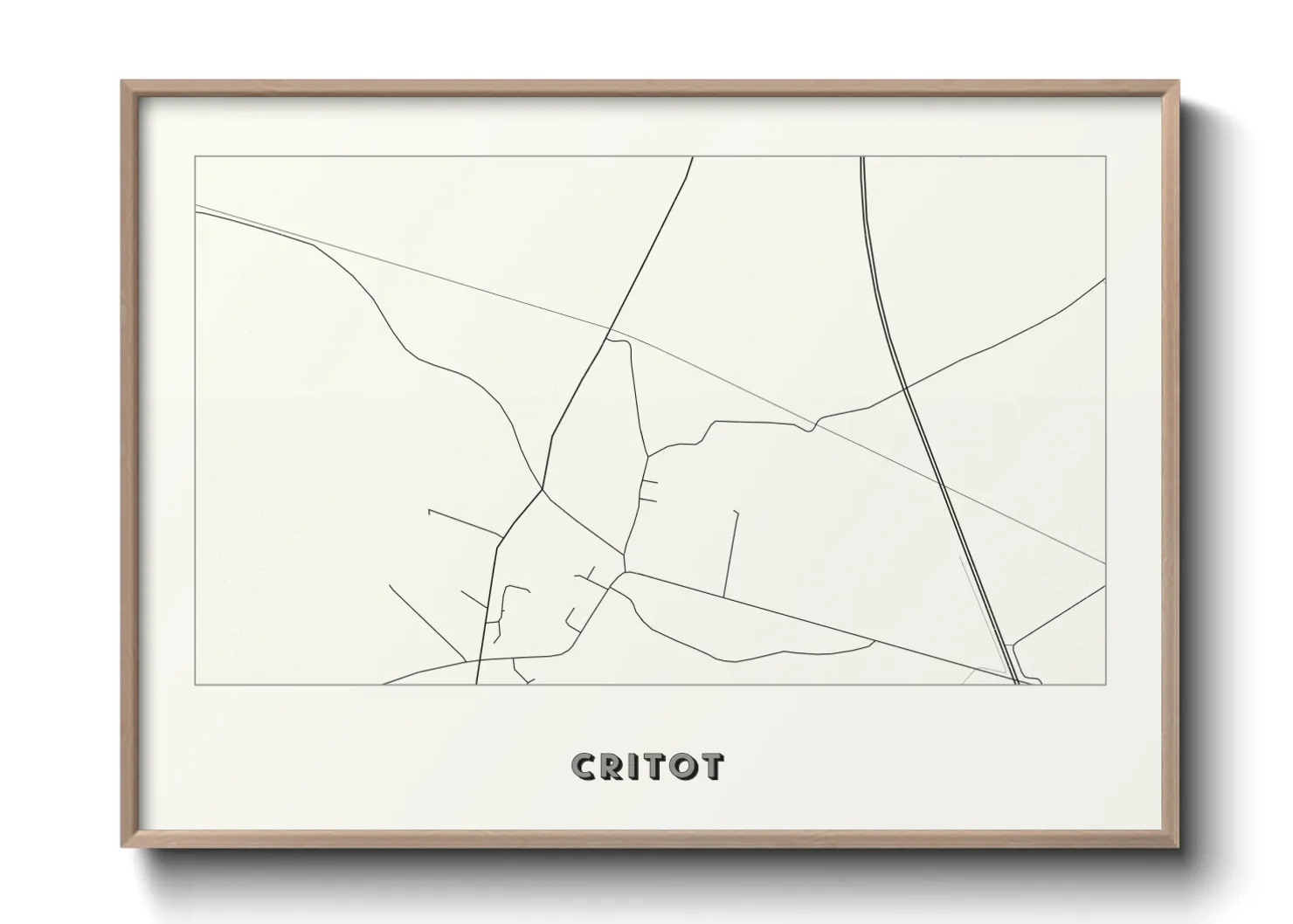 Une affiche de carte sur Critot