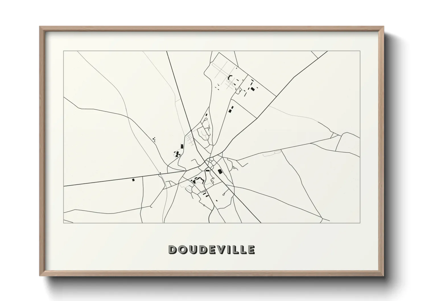 Une affiche de carte sur Doudeville