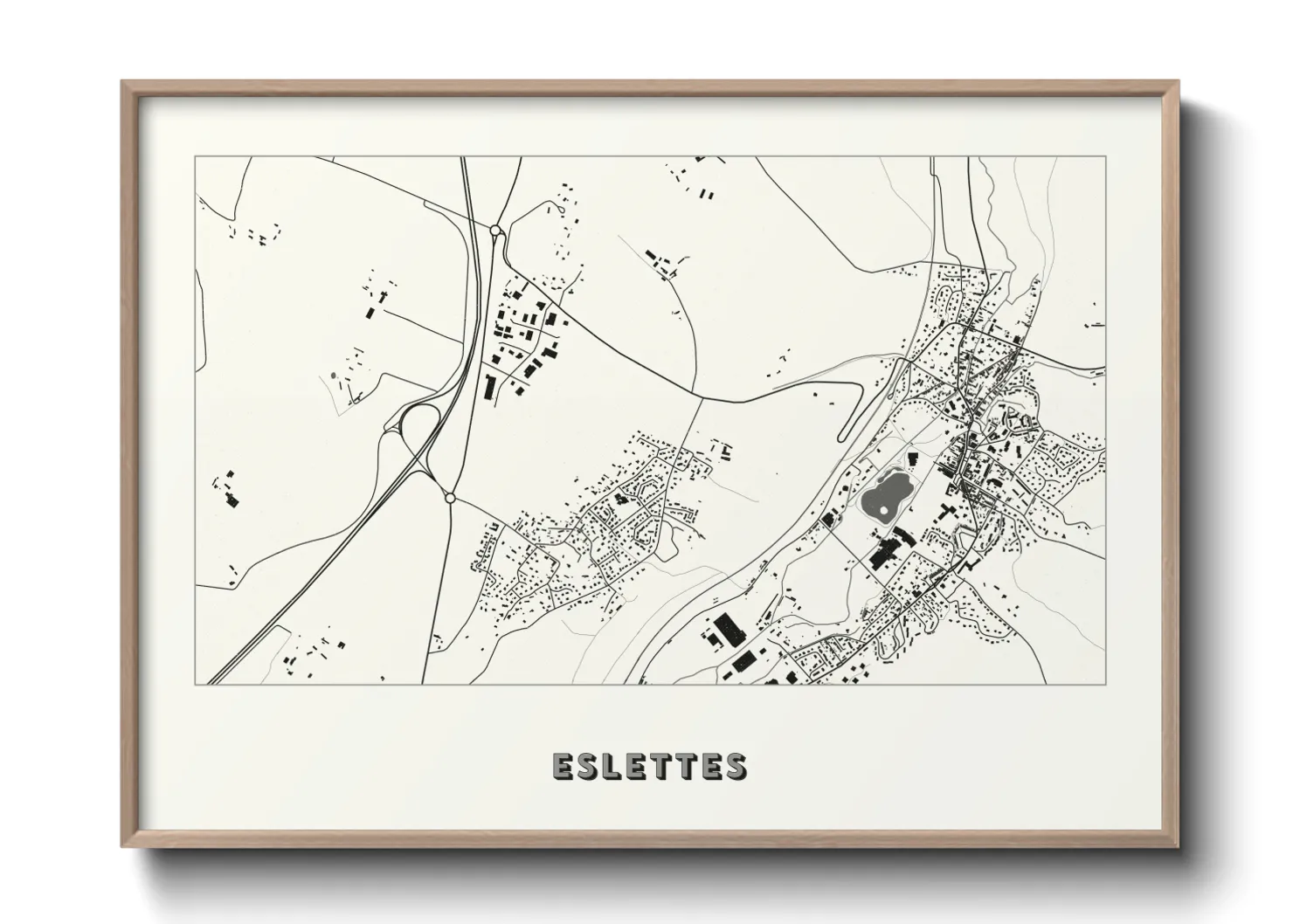 Une affiche de carte sur Eslettes
