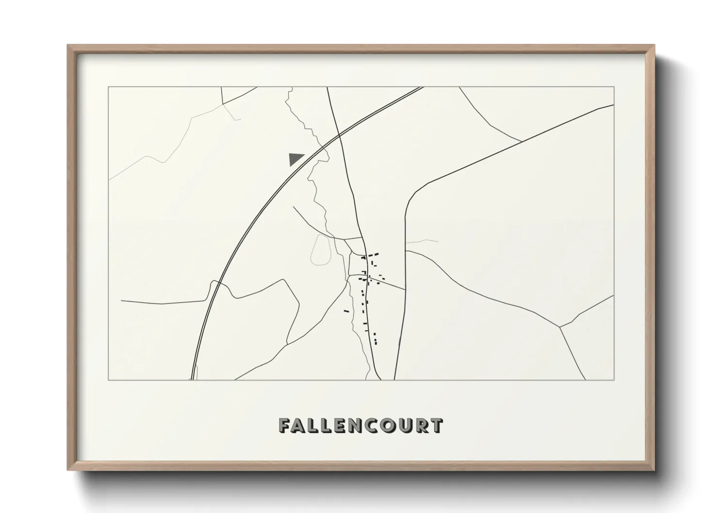 Une affiche de carte sur Fallencourt