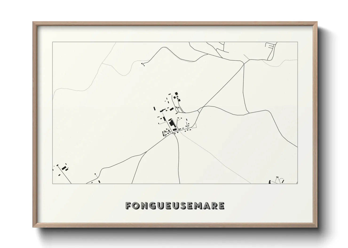 Une affiche de carte sur Fongueusemare