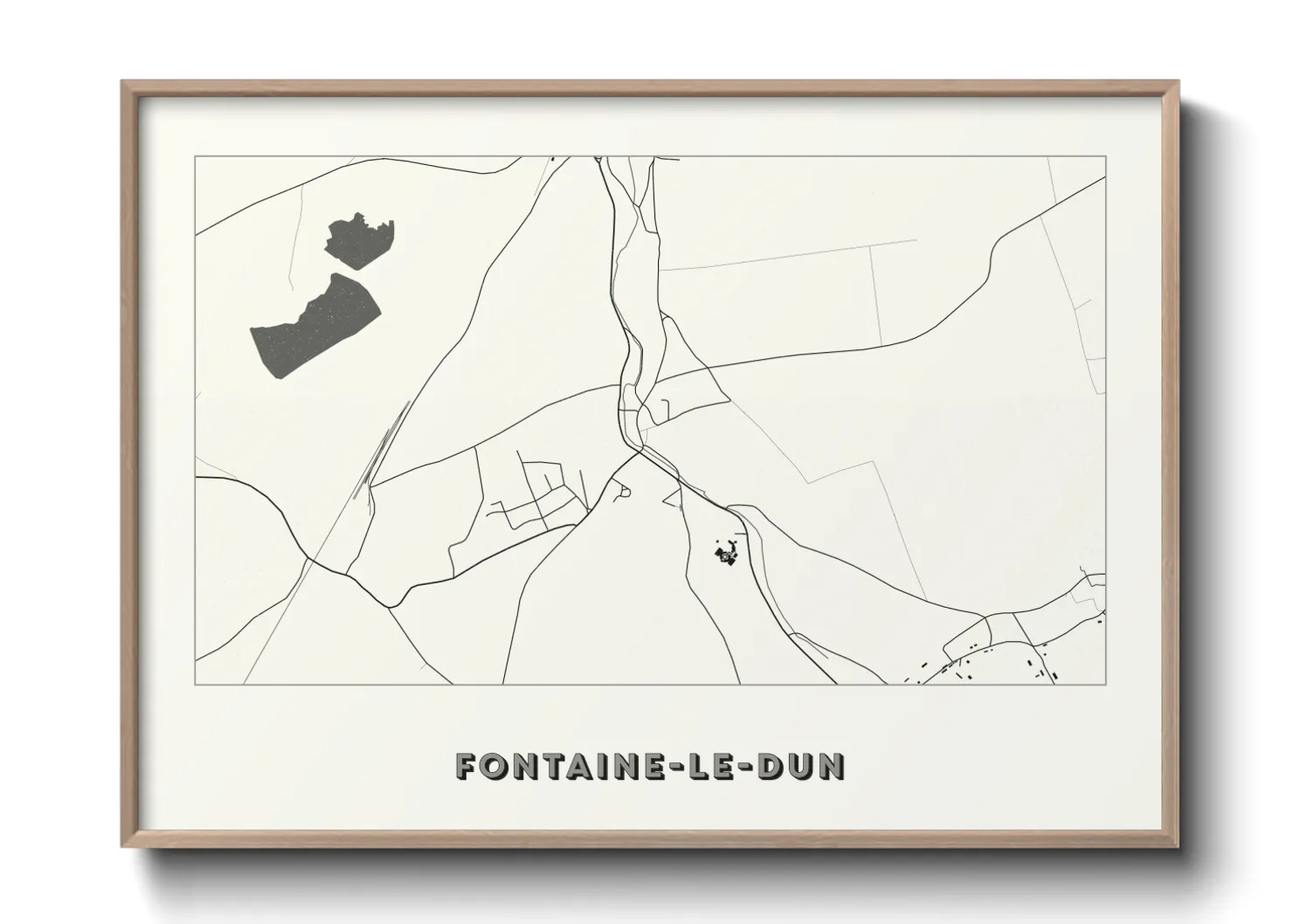 Une affiche de carte sur Fontaine-le-Dun