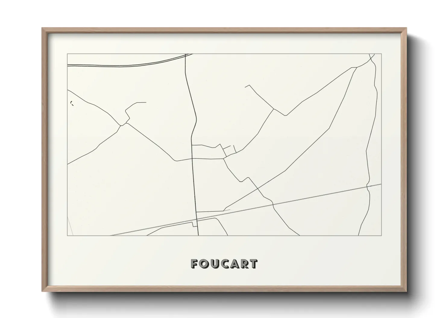 Une affiche de carte sur Foucart