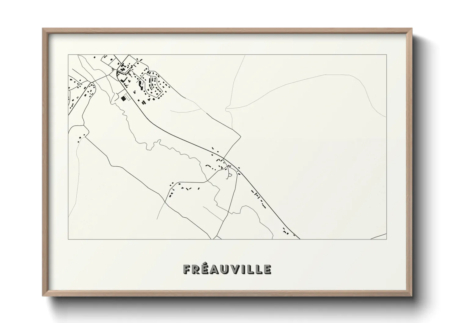 Une affiche de carte sur Fréauville