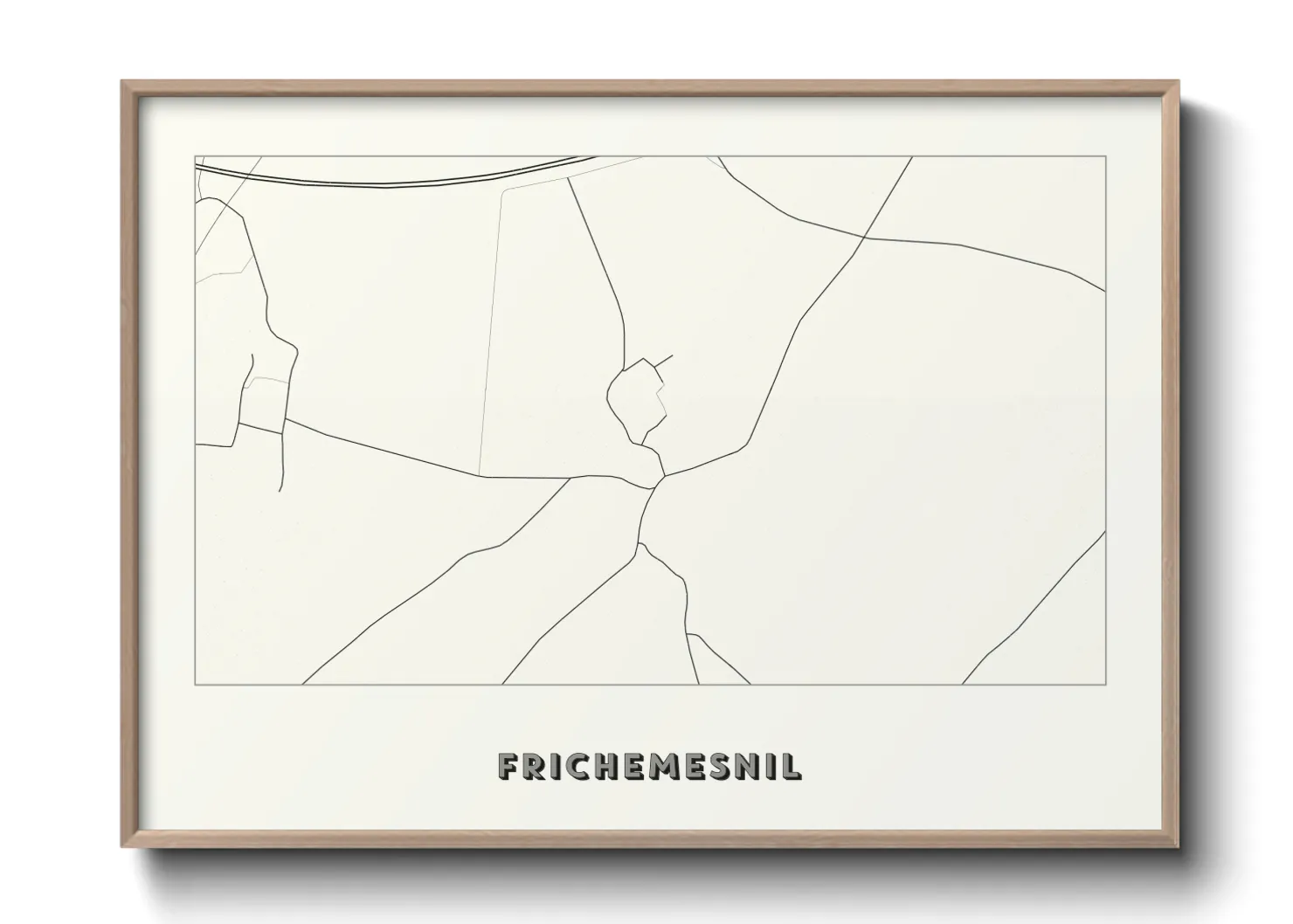 Une affiche de carte sur Frichemesnil