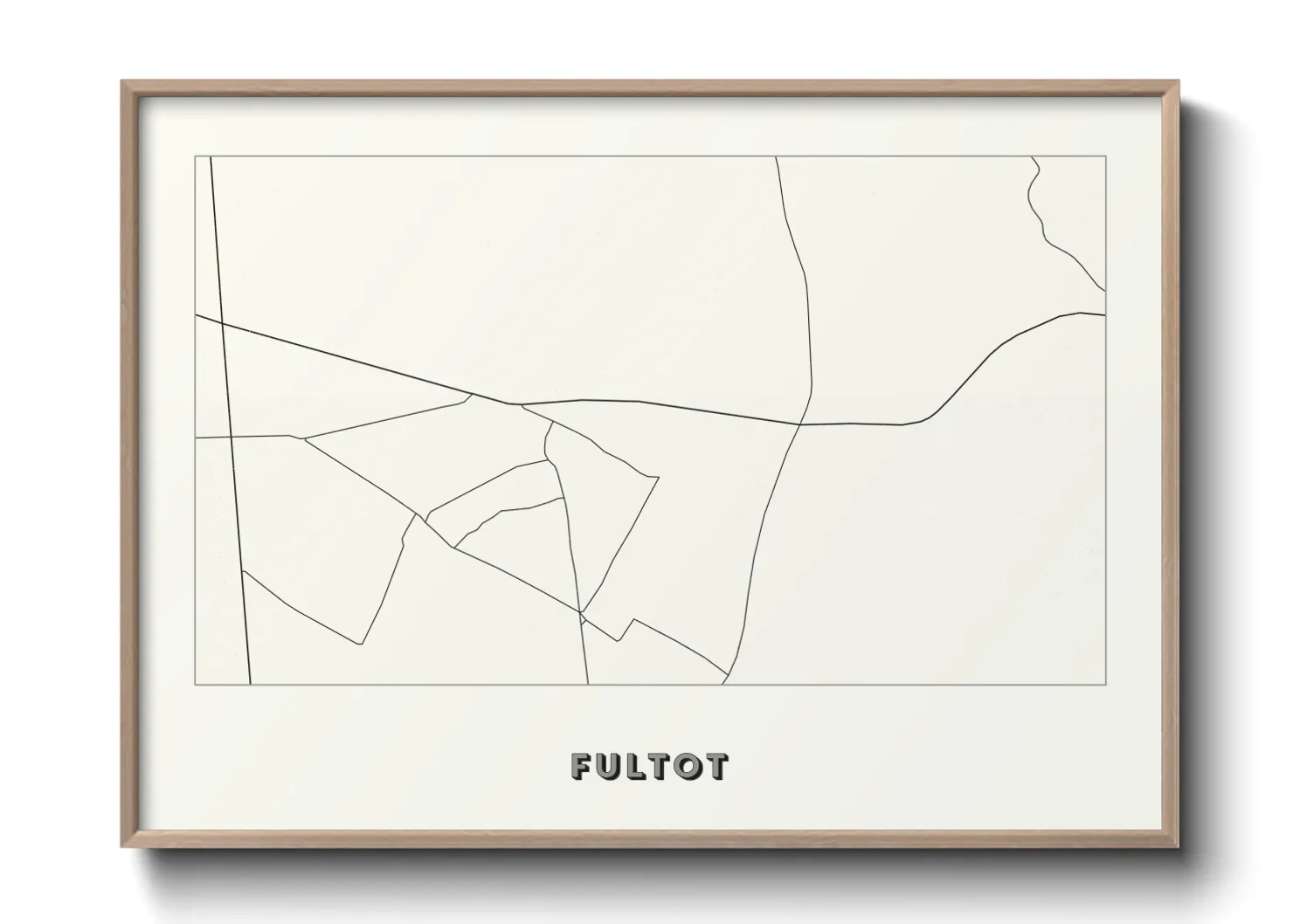Une affiche de carte sur Fultot