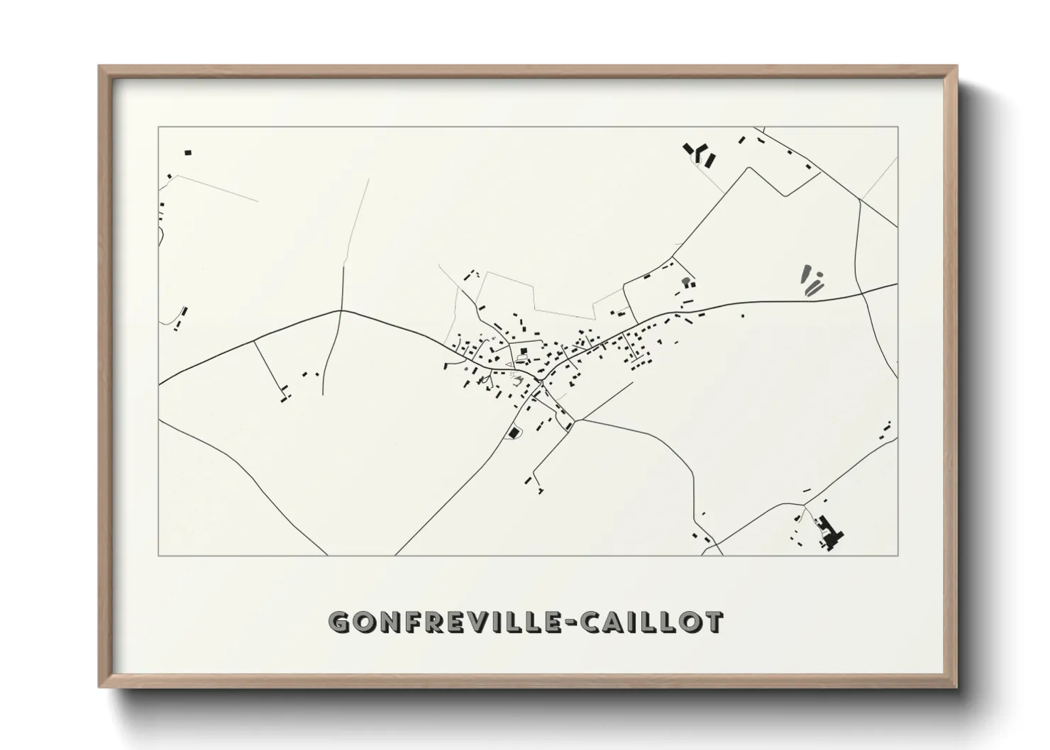 Une affiche de carte sur Gonfreville-Caillot