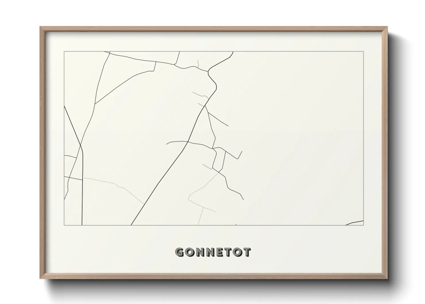 Une affiche de carte sur Gonnetot