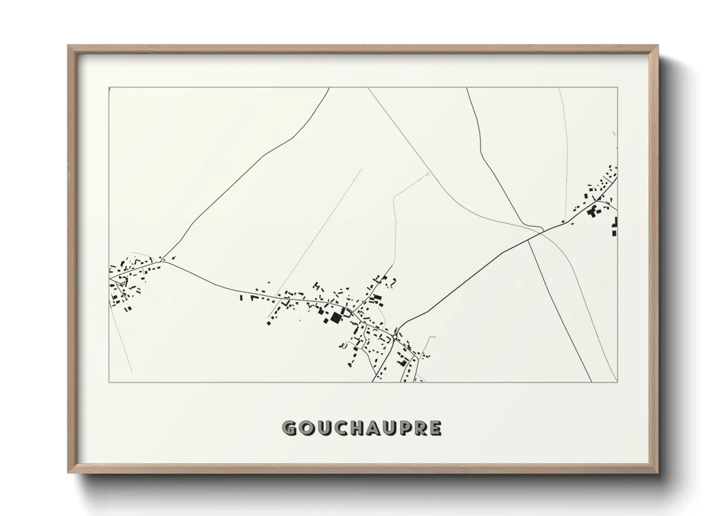 Une affiche de carte sur Gouchaupre