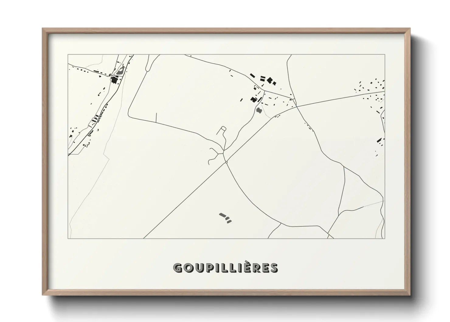 Une affiche de carte sur Goupillières