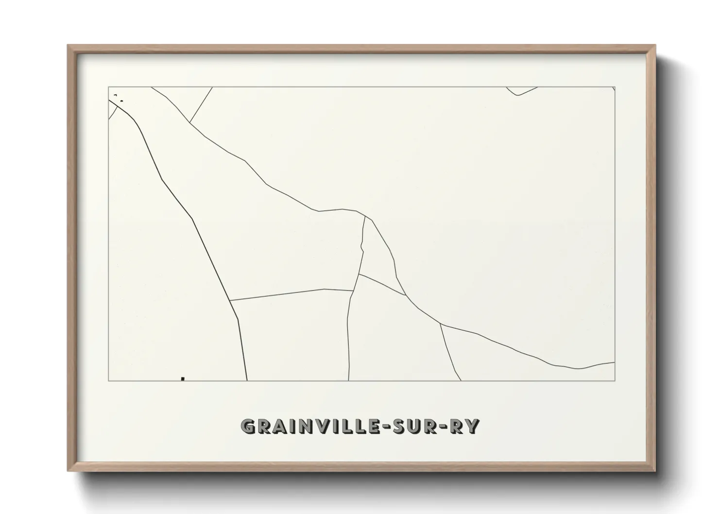 Une affiche de carte sur Grainville-sur-Ry