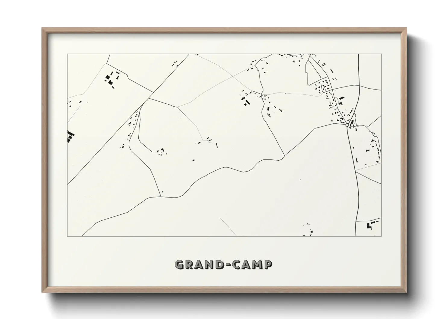 Une affiche de carte sur Grand-Camp