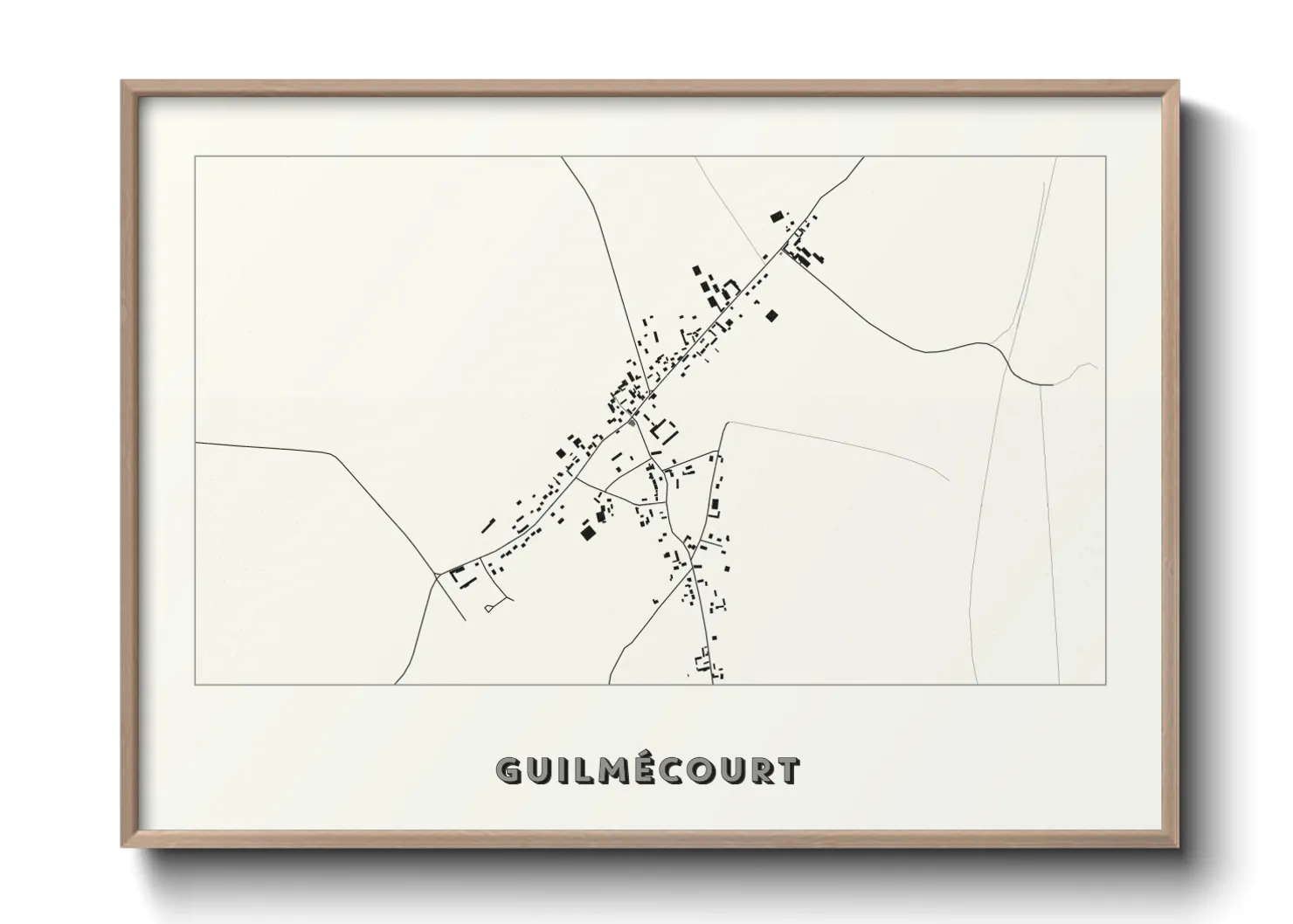 Une affiche de carte sur Guilmécourt