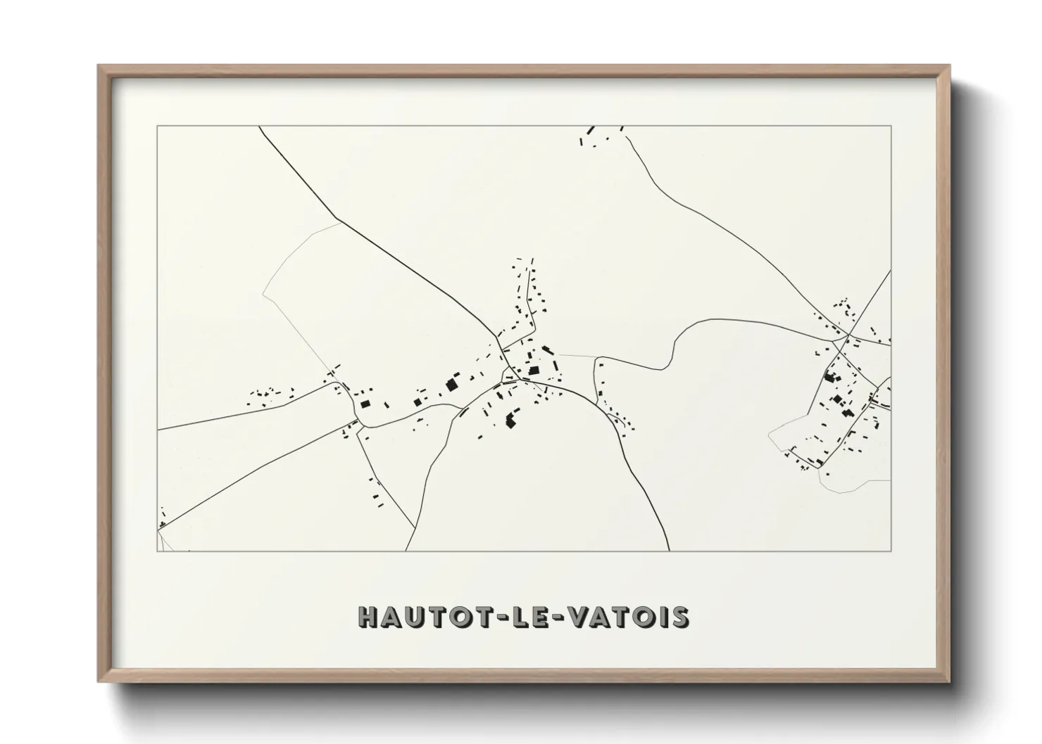 Une affiche de carte sur Hautot-le-Vatois