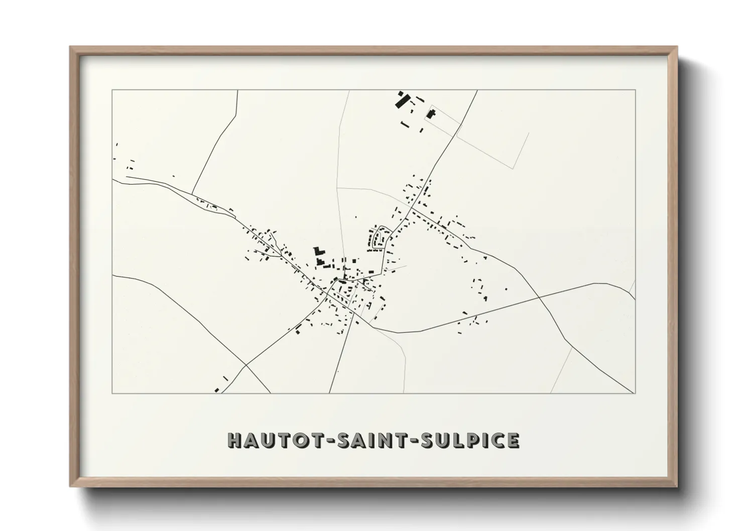 Une affiche de carte sur Hautot-Saint-Sulpice