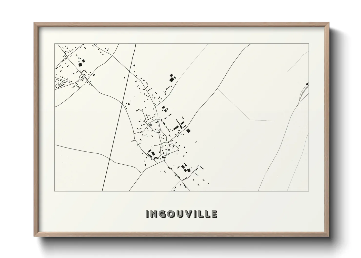 Une affiche de carte sur Ingouville