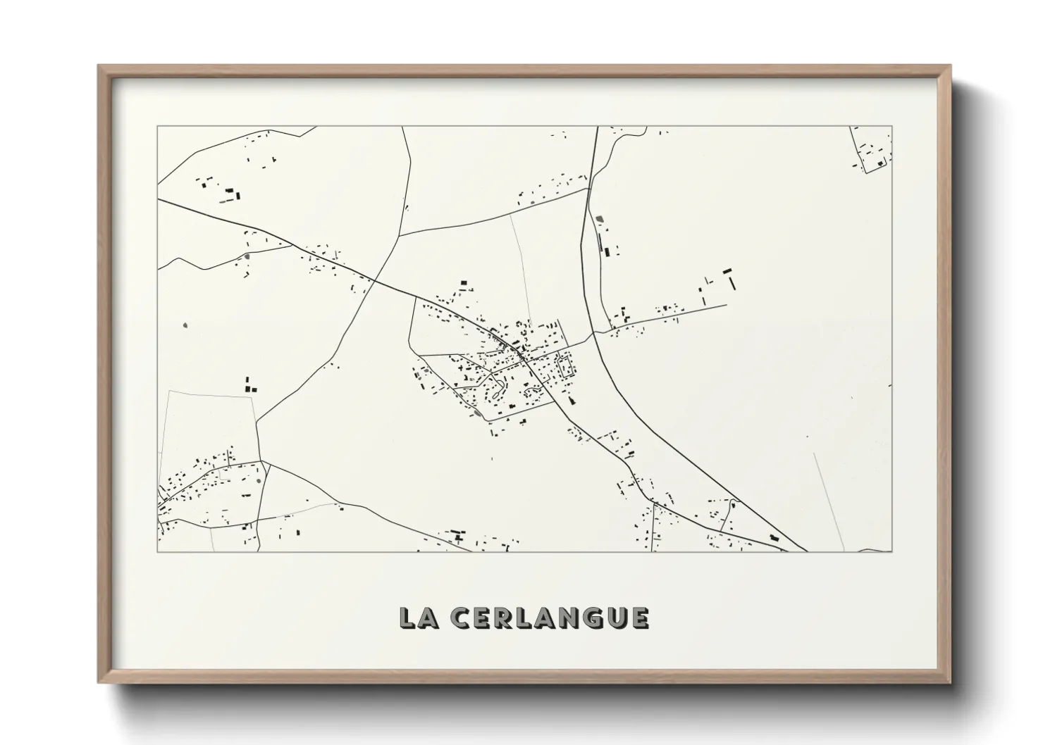 Une affiche de carte sur La Cerlangue