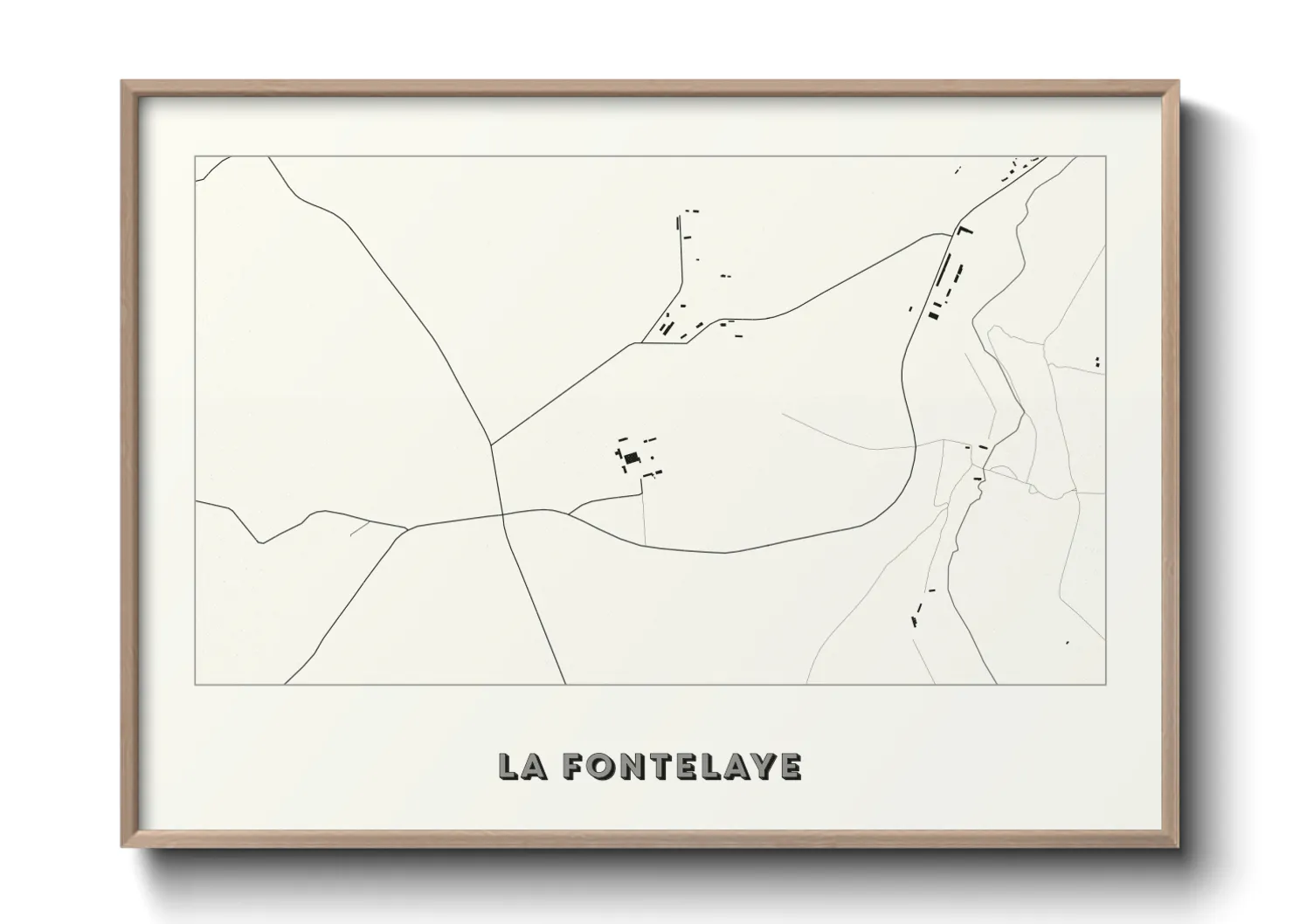 Une affiche de carte sur La Fontelaye