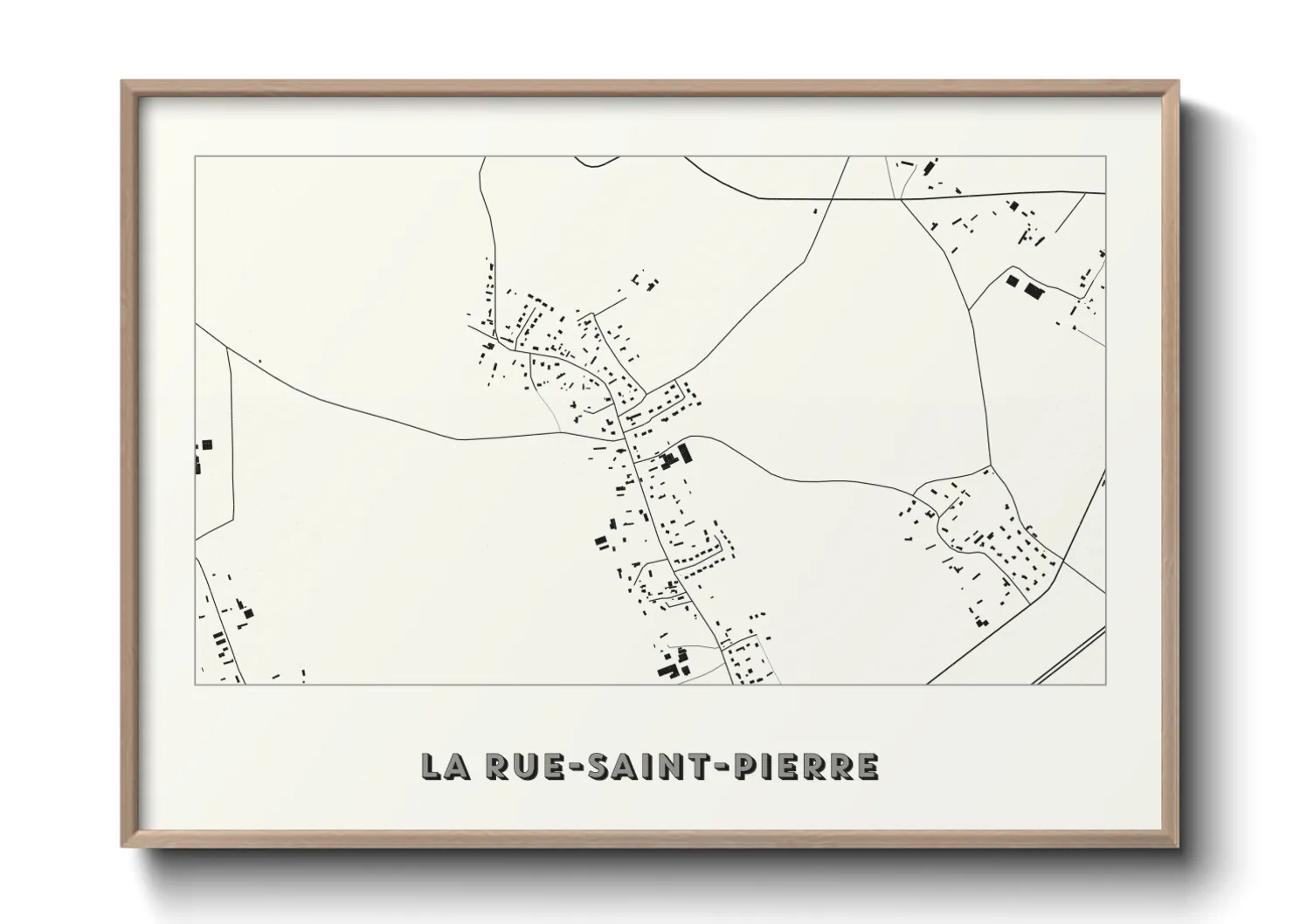 Une affiche de carte sur La Rue-Saint-Pierre