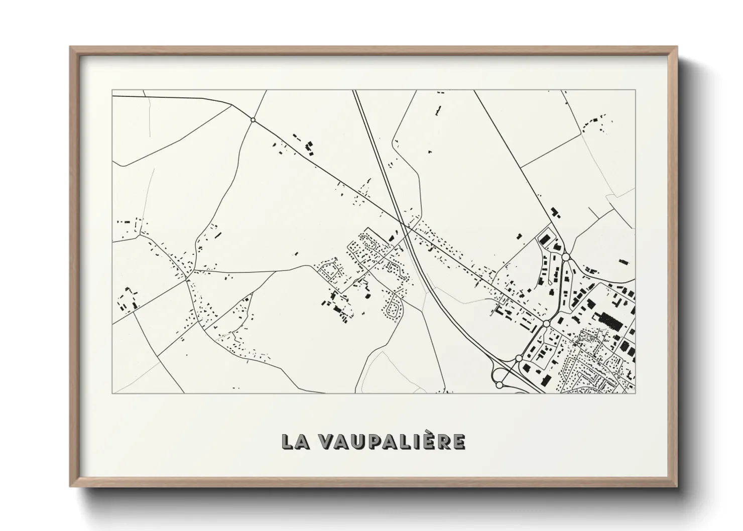 Une affiche de carte sur La Vaupalière
