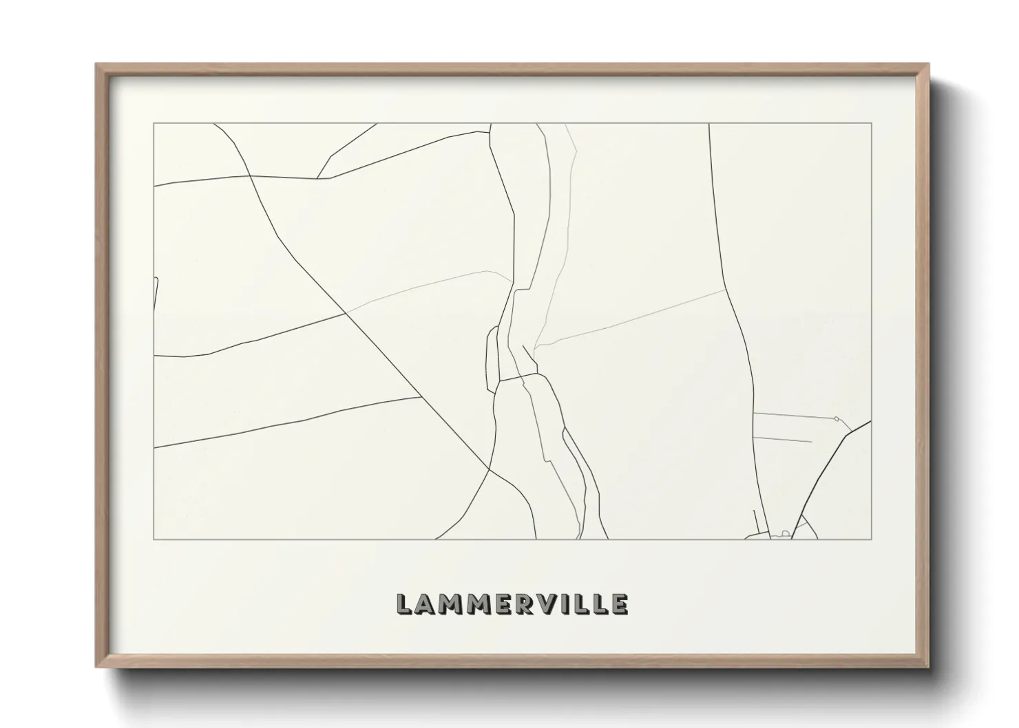 Une affiche de carte sur Lammerville