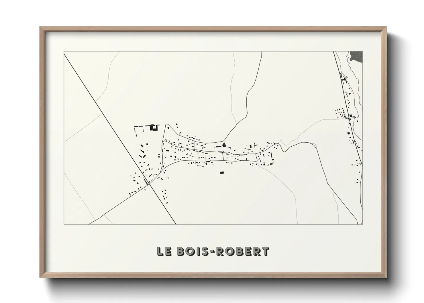 Une affiche de carte sur Le Bois-Robert