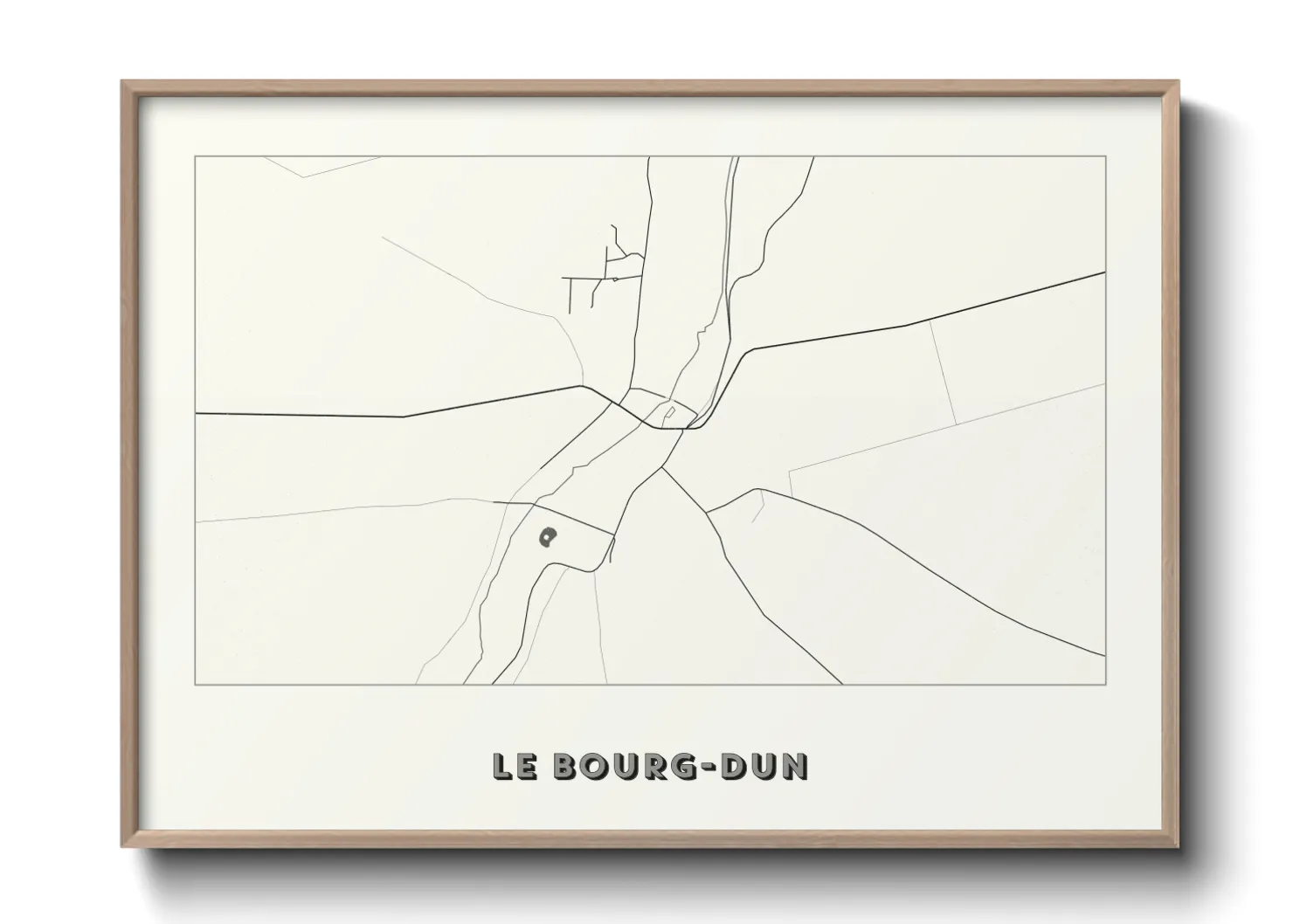 Une affiche de carte sur Le Bourg-Dun
