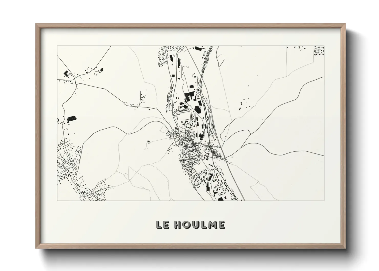 Une affiche de carte sur Le Houlme