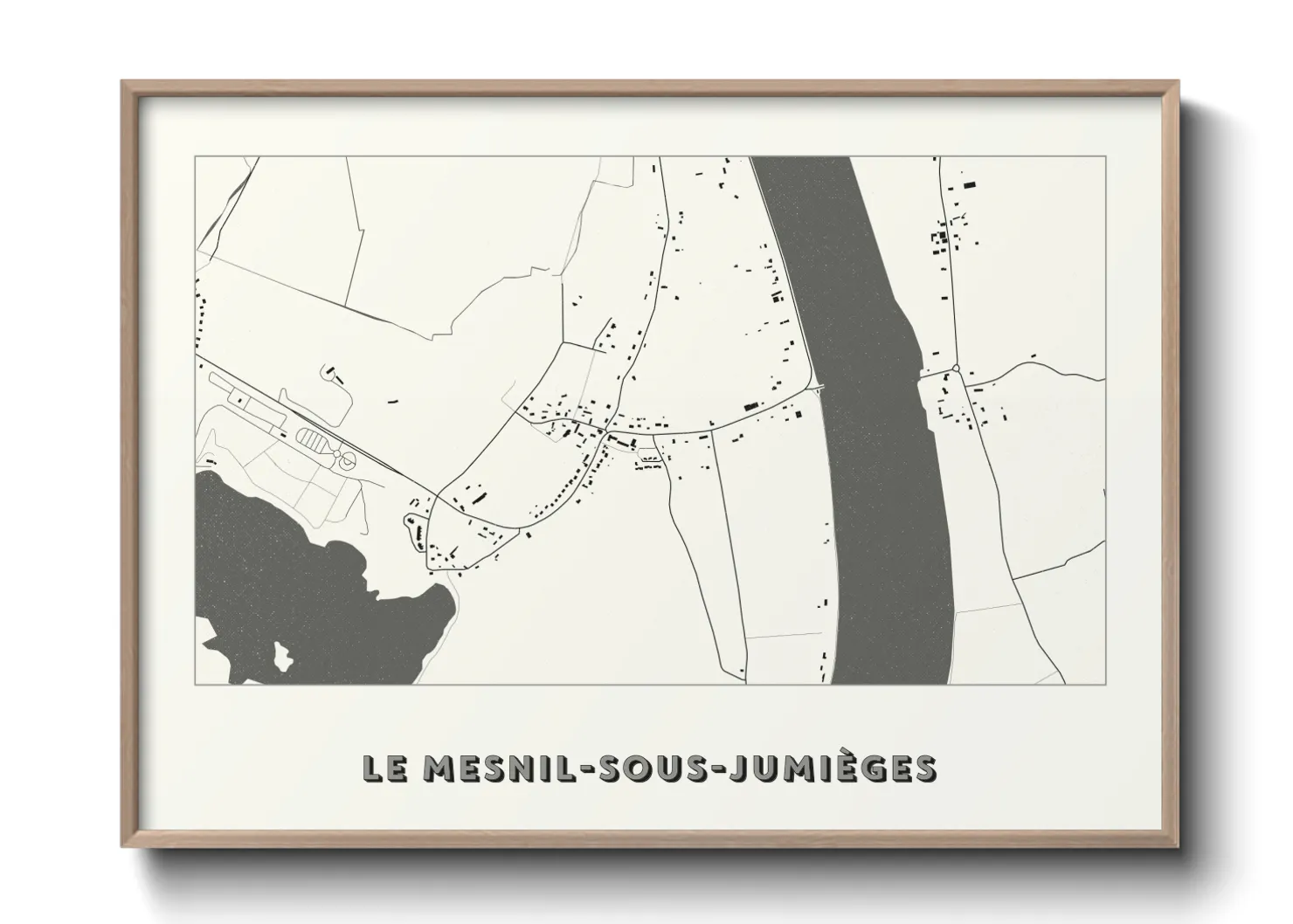 Une affiche de carte sur Le Mesnil-sous-Jumièges