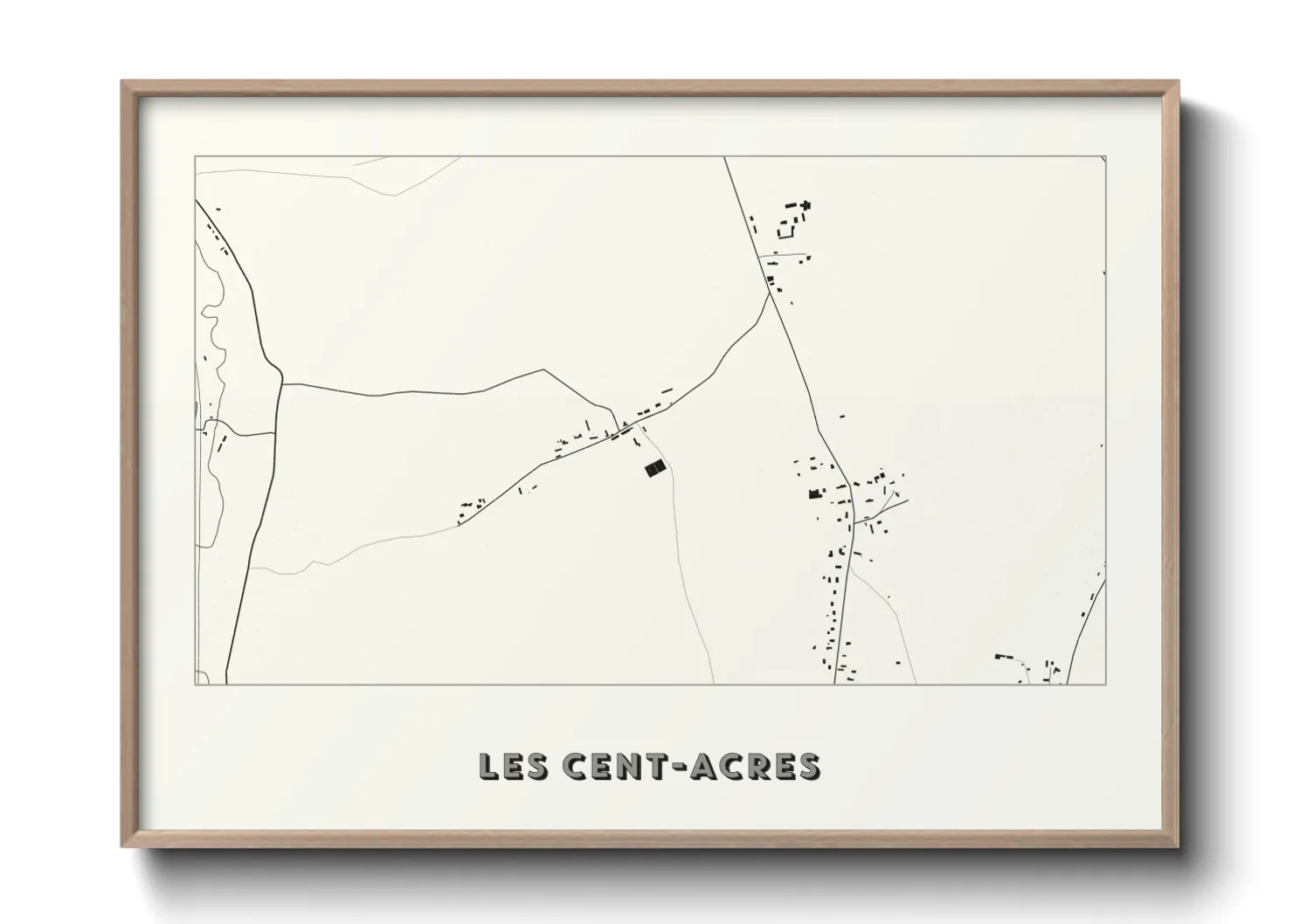 Une affiche de carte sur Les Cent-Acres